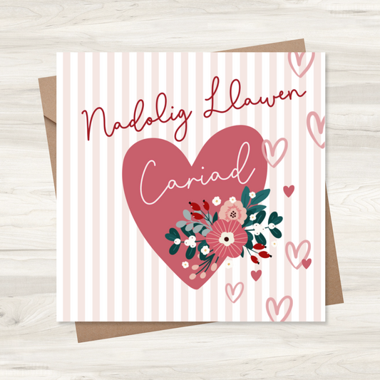Carden Nadolig ~  'Nadolig Llawen Cariad'
