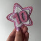 Bathodyn Penblwydd 10 (Piws a Pinc)