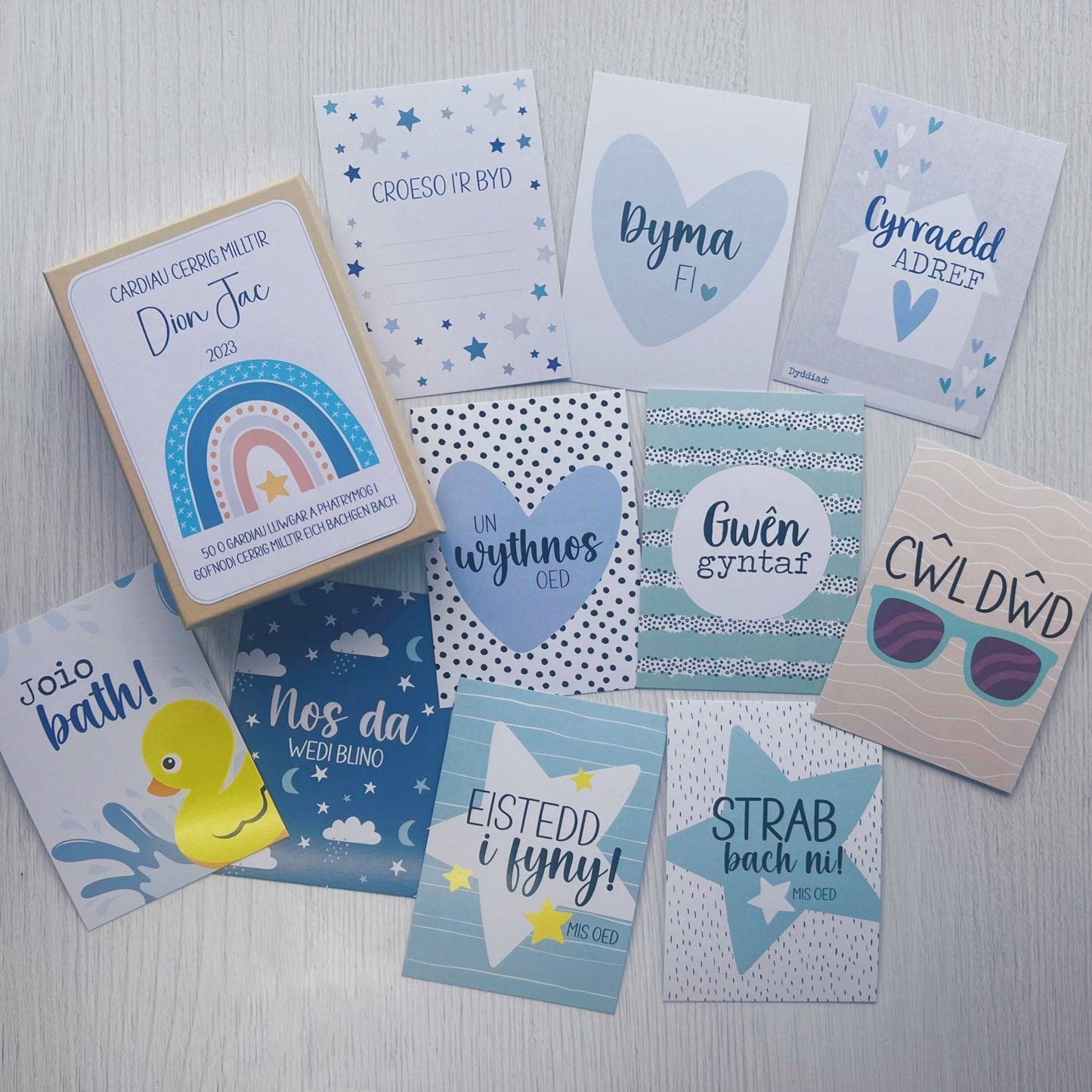 Cardiau Cerrig Milltir Babi (Bechgyn)