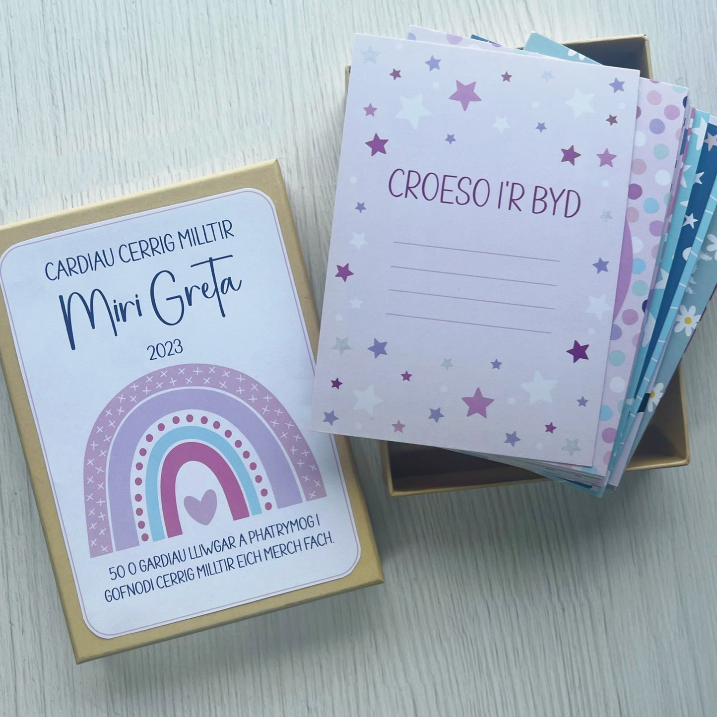 Cardiau Cerrig Milltir Babi (Merch)