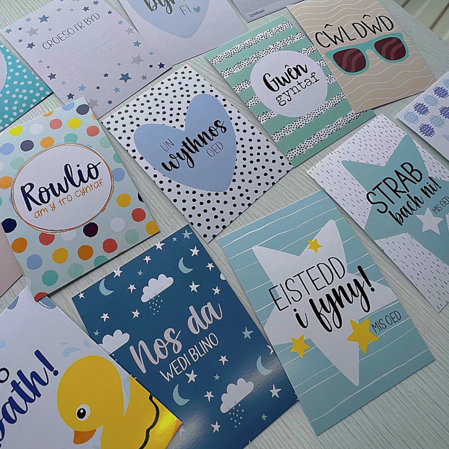 Cardiau Cerrig Milltir Babi (Bechgyn)