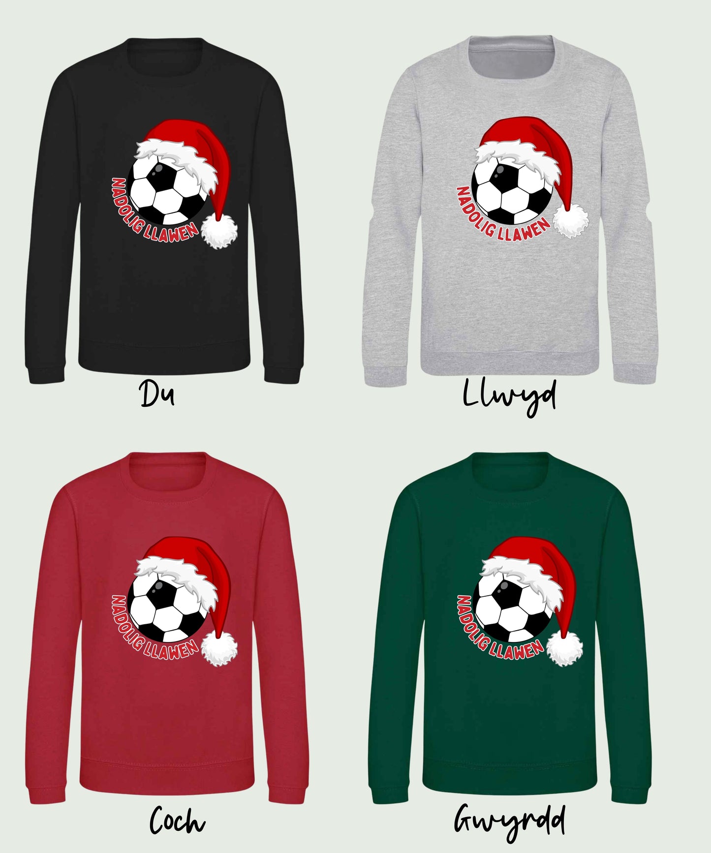 Siwmper Nadolig - Pel Droed⚽️🎅🏻