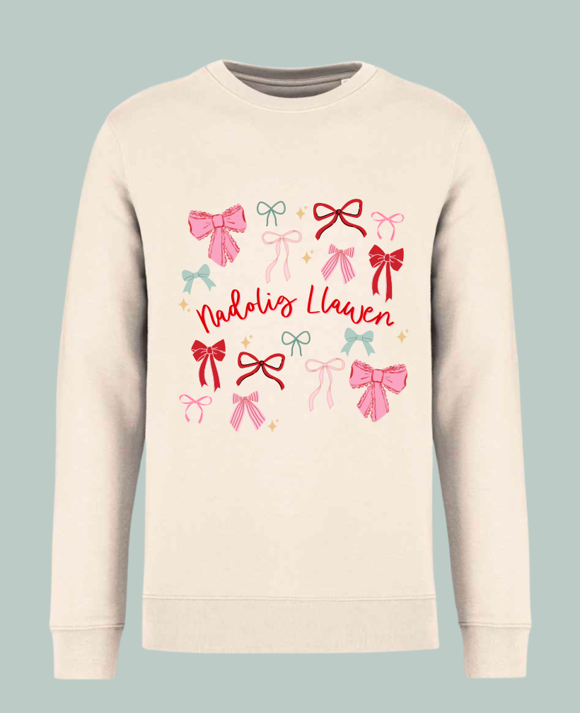 Siwmper ~ Nadolig Llawen 🎀✨ RHUBANNAU NADOLIG