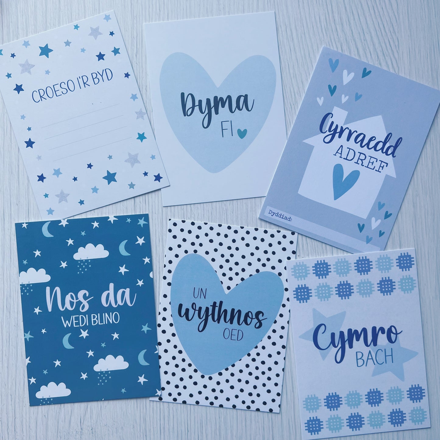 Cardiau Cerrig Milltir Babi (Bechgyn)