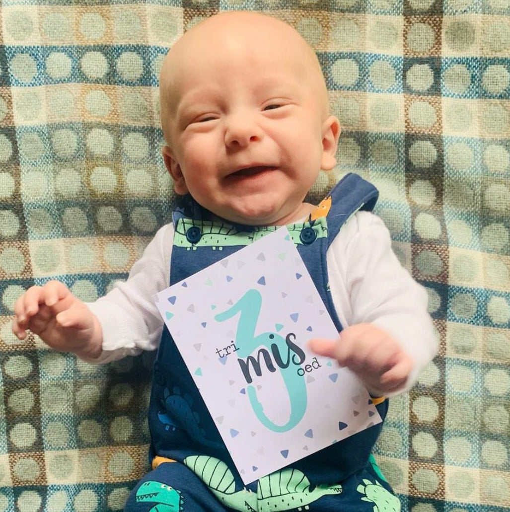 Cardiau Cerrig Milltir Babi (Bechgyn)